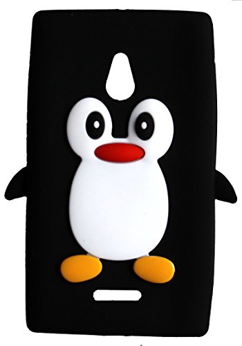 SKS Distribution® Noir Mignon Pingouin Manchot Etui Coque Housse pour Nokia XL