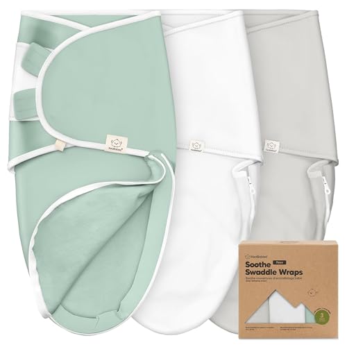 Image of KeaBabies Newborn Swaddles with Zippers, 3pk Baby Swaddle (Sage, 0-3M) | Organic Cotton Swaddles for Newborn, Baby Swaddle 0-3 Months, Infant, Baby Girls, Boys, Soft & Durable, Easy Diaper Change