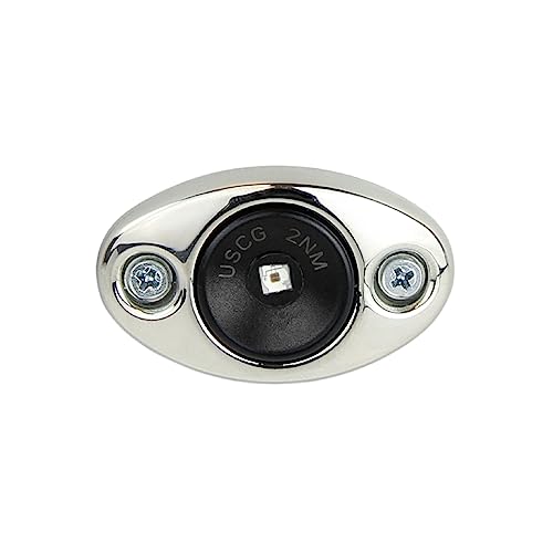 Manufacturers' Select ITC Modular Marine LED Boat Navigation Lights w/Stainless Steel Bezel (Green - Starboard Side)