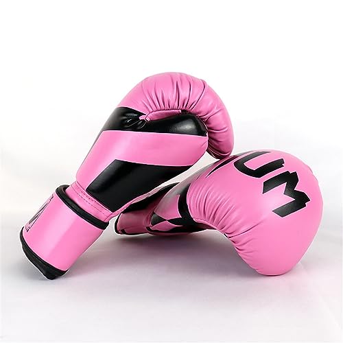 Guantes De Entrenamiento De Estilo Profesional, Guantes De Saco Pesados para Hombres Y Mujeres, Forro Moldeado De Una Pieza Y Diseño De Poste De Agarre De Palma De Mallaa,Rosado,12oz.