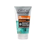 L'Oreal Paris Men Expert Face Wash Men and Mens Face Scrub with Oily Skin & Blackheads, Oil Controller, Reduces Excess Oil, 100 Milliliters