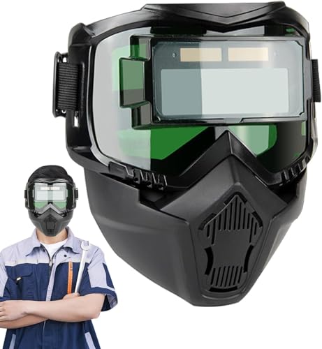 Image of AASONS Adjustable Band Welder Mask Auto Darkening Face Shield Welding Glasses Work Protective Equipment | Automatic Variable Light Safety Goggles For Tig Mig Arc