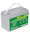 Mjbsan 12V 100Ah LiFePO4 Battery, Built-in 100A BMS,1280Wh Energy Lithium Batteries 12.8V,Up to 15000+ Deep Cycle Battery,10-Year Lifespan Perfect for RV Camping,Trolling Motor,Solar,Camping,Marine