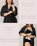 Kindred Bravely Emmaline Maternity & Nursing Robe Hospital Bag/Delivery Essential