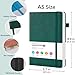 FOCUS DAY 2 Pack A5 Journal Notebook, Faux Leather Notebook Journal for Men/Women, Hardback Note Book with 100GSM Lined Paper, No Bleed, for Office School Supplies, 14.5 x 21.3 cm, Green & Black