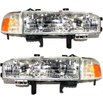 Amazon Com Headlight Set Compatible With 1990 1991 Honda Accord Left Driver And Right Passenger Side Halogen With Bulb S Automotive