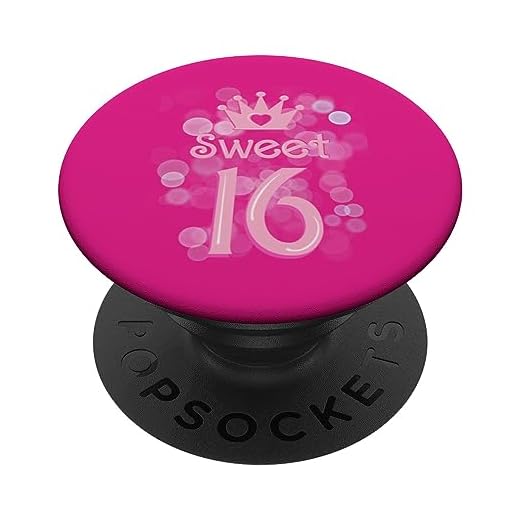 Dulce recuerdo de dieciséis y regalo de cumpleaños para niña de 16 años PopSockets PopGrip Intercambiable