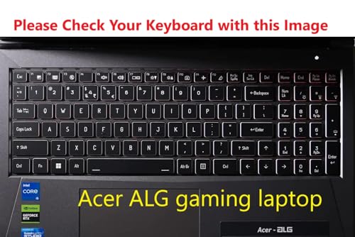 Image of Saco Keyboard Cover for Acer ALG AL15G-53 (2025) 15.6 Inch Gaming Laptop - Anti-Dust, Spill-Proof, Washable and Prevents Key Fading