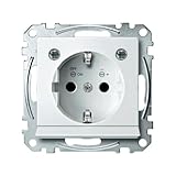 polarws. glänz. Merten MEG2304-0319 SCHUKO-Steckd. m. Lichtausl. u. LED-Bel.-Modul, BRS, StK, polarws. glänz,Sys. M