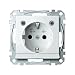 Produktbild Merten MEG2304-0319 SCHUKO-Steckd. m. Lichtausl. u. LED-Bel.-Modul, BRS, StK, polarws. glänz,Sys. M