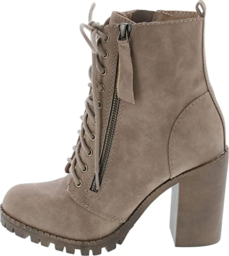 Image of Soda Women's Malia Faux Lace Up Chunky Lug Sole Combat Boot