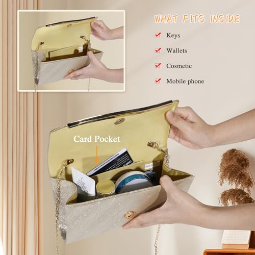 Image of UBAYMAX Evening Bag Clutch Purses for Women Lady Girl Handbags Crossbody Bag Wedding Bag for Prom Party Wedding Engagement | Wedding Bag