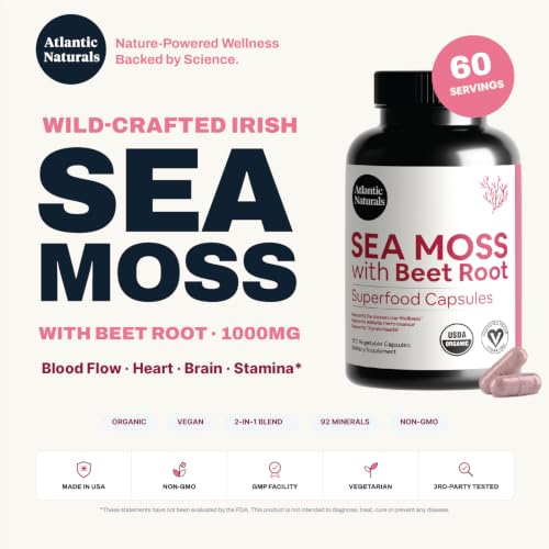Atlantic Naturals Sea Moss with Beet Root Capsules (120 ct) — view 3