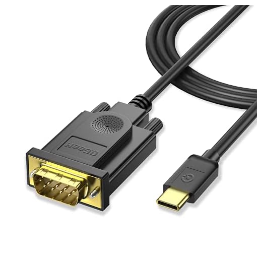 USB C to VGA Cable Adapter QGeeM Sturdy Type C to VGA Cable [Thunderbolt 3] Compatible with MacBook Pro,Dell XPS 13/15,Surface Book 2,HP Spectre x360,Lenovo Yoga 910 & More,VGA to USB C(6ft)
