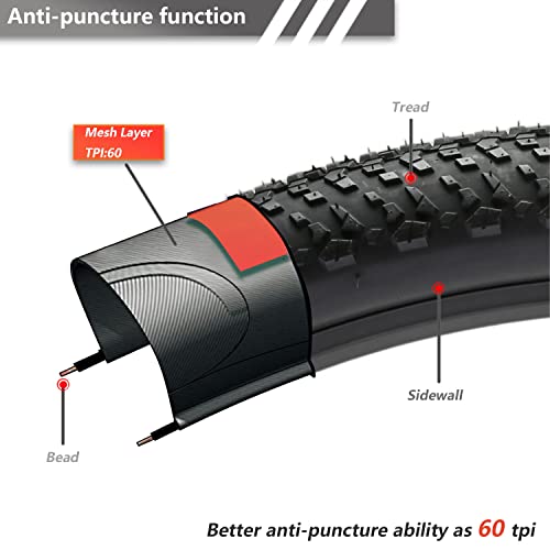 26/27.5/29 x2.10 inch Bike Tires Pair Mountain Bike Tires 60