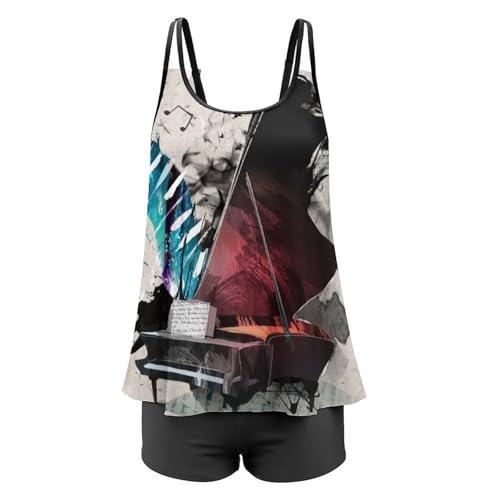 Ensemble bikini tankini avec short de garçon séchage rapide pour la plage - 4