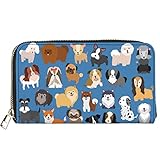 Qwalnely Dog Wallet PU Leather, Dog Purse Phone Money Credit Card Holder