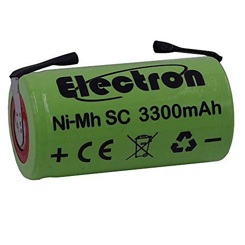 Batterie pile NI-MH SC 3300 mAh 3,3 Ah 1,2 V avec lamelles languettes à souder pour piles perceuses torches alarmes