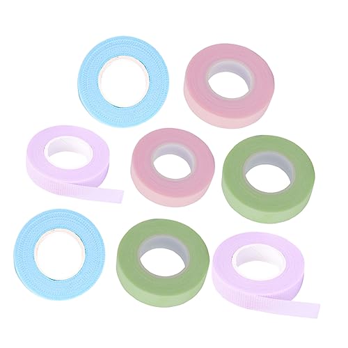 IWOWHERO 8Rolls Eyelash Extension Tapes Adhesive Grafting for Lash Application Comfortable and Breathable for Salons and Personal Use