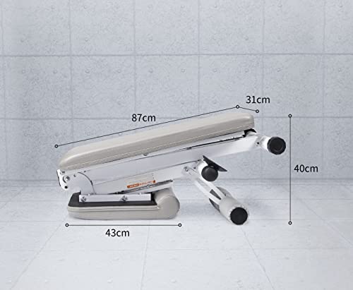 RITFIT トレーニングベンチ インクラインベンチ 可変式フラットベンチ アジャスタブル 角度調節簡単 組立不要 折りたたみ式 収納便利 シットアップ 耐荷重400KG 筋トレ 家庭用 重さ15KG 日本語説明書 (グレー) 9枚目