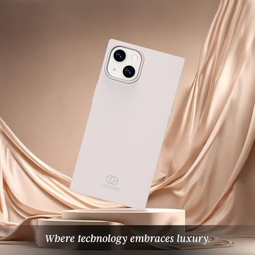 Image of COCOMII Rectangle for iPhone 14 Plus /15 Plus Case, Matte Ivory Silicone