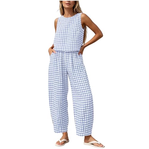 Ensemble de vêtements vichy idéal pour vos sorties d'été et vos moments de détente
