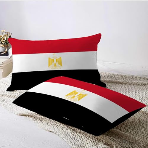 Parure de lit microfibre 140x200 aigle géométrique rouge - 8