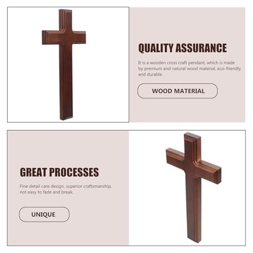 Cruces de madera ligeras SEWACC decoración de pared compacta que no daña 3