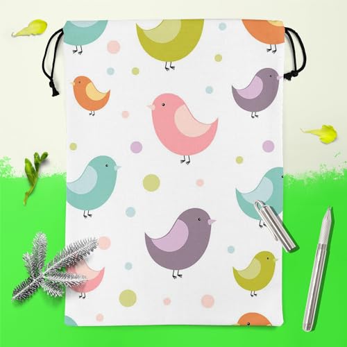 Image of ArtzFolio Colorful Birds D1 | Reusable Sack Bag | Bag for Gym, Storage, Vegetable & Travel