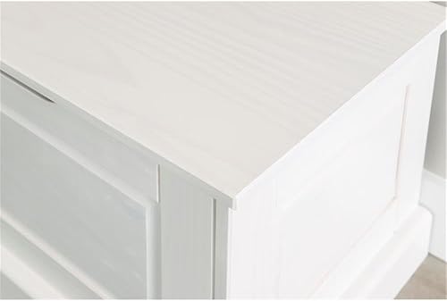 Miniatura 8 de Linon Troyin - Rincón de almacenamiento de madera blanca con cojines y almohadas azul marino