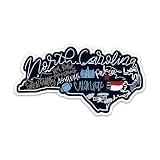 North Carolina Sticker NC State Map Outline Sticker Travel States Journey Blue Ridge Mountains Charlotte Souvenir Waterproof Vinyl Stickers for Laptop Water Bottle Decals Gifts for Tourism Travelers