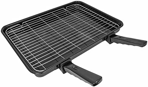 Spares2go Large Vitreous Enamel Grill Pan - Universal for All Makes and Models of Oven Cooker (422mm x 299mm)
