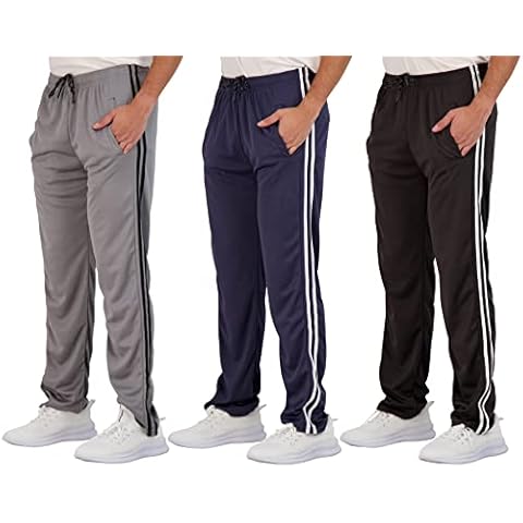 Men's Mesh Athletic Sweatpants with Pockets Cover
