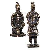 Décoration historique : rehaussez votre collection de figurines de bureau avec ces guerriers en alliage de cuivre, reflets de l'art sculptural chinois antique, et apportez une ambiance historique à tout bureau ou intérieur. sculpture de guerriers en alliage de cuivre, décoration de bureau avec guerriers en alliage de cuivre