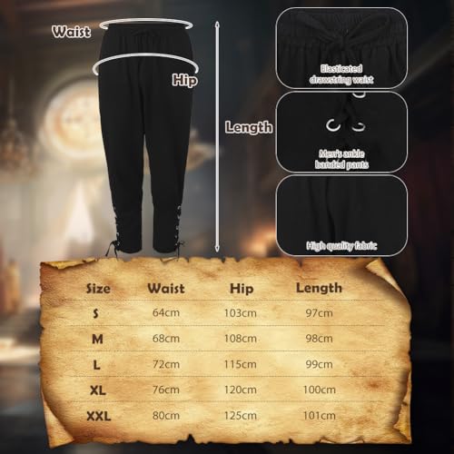 Costume Renaissance de qualité supérieure avec chemise médiévale et ceinturon en similicuir - 3