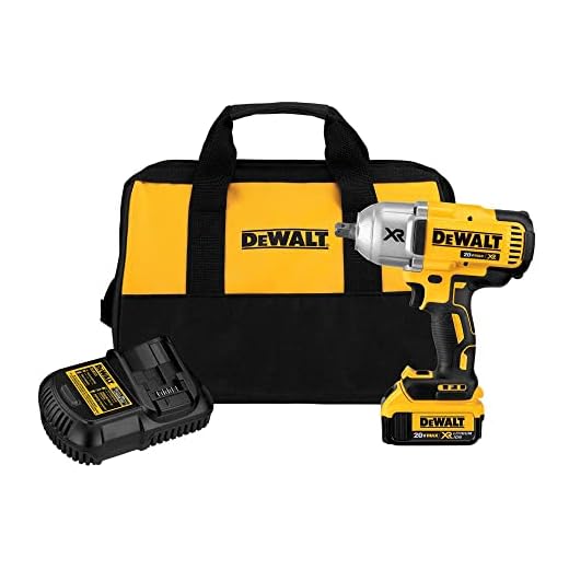 DEWALT 20V MAX XR Impact Wrench Kit, Brushless, High Torque, Detent Pin Anvil, 1/2-Inch (DCF899M1)