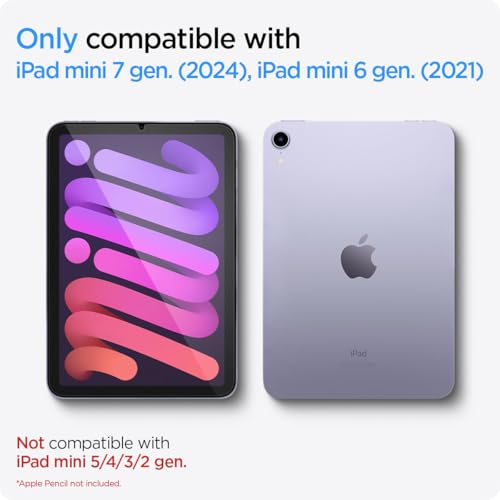 Spigen GLAStR EZ FIT for iPad Mini 7 Screen Protector (2024) / iPad Mini 6 (2021) 8.3 inch Premium Tempered Glass with Auto Align technology - [Case Friendly]