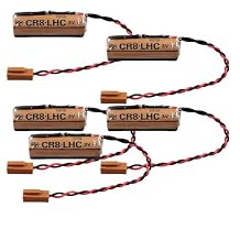 5-Pack CR8.LHC 3V 2600mAh Non-Rechargeable Battery for CR8-LHC 17450 Battery Memory Backup Power Source Water Meter with Brown Connector