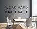 LUCKKYY Work Hard Inspirational Wall Decals Quotes Word Wall Sticker Quotes Motivational Wall Decal Family Inspirational Wall Art Sticker