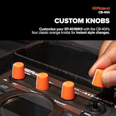 BOSS Roland CB-404 Carrying Case | Official Custom Carrying Case for SP-404MKII, SP-404A, SP-404SX & SP-404 Samplers | Orange Knobs for Customization | Light & Rugged | Detachable Shoulder Strap