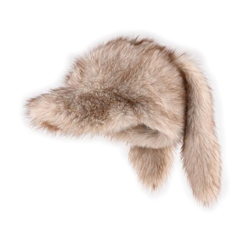 Chapeau d'hiver fausse fourrure lapin OhMill grandes oreilles coupe vent intégral