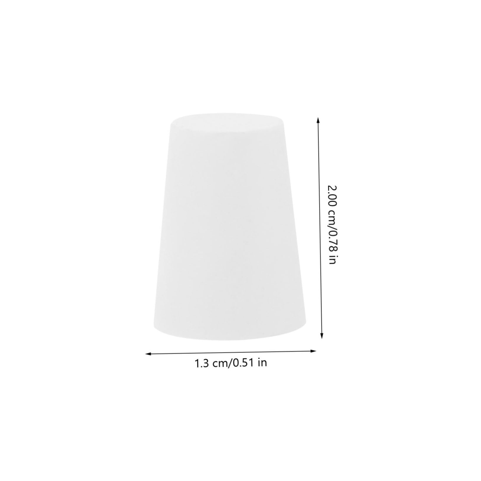 VILLFUL 10 Pcs Test Tubes Bungs White Test Tube Sealing Plug Flask Plug Laboratory Flask Stopper Rubber