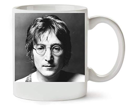 Wicked Design John Lennon Black White Portrait Tasse Classique de thé Tasse de café - Les Beatles, Paul McCartney, John Lennon, RIngo Starr, George Harrison Wicked Design John Lennon Black White Portrait Tasse Classique de thé Tasse de café