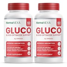 2 Pack Gluco Blood Optimizer Capsules, Official Gluco Blood Optimizer Supplement with All Natural Ingredients, All Natural Maximum Strength Formula for Daily Health Support 120 Count