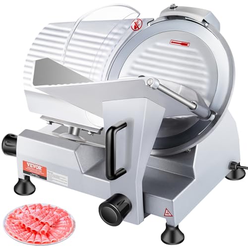 Comparison: Best Meat Slicer For Thin Slice 10 VEVOR Commercial Meat Slicer, 10 inch Electric Food Slicer, 240W Frozen Meat Deli Slicer, Premium Chromium-plated Steel Blade Semi-Auto Meat Slicer For Commercial and Home use