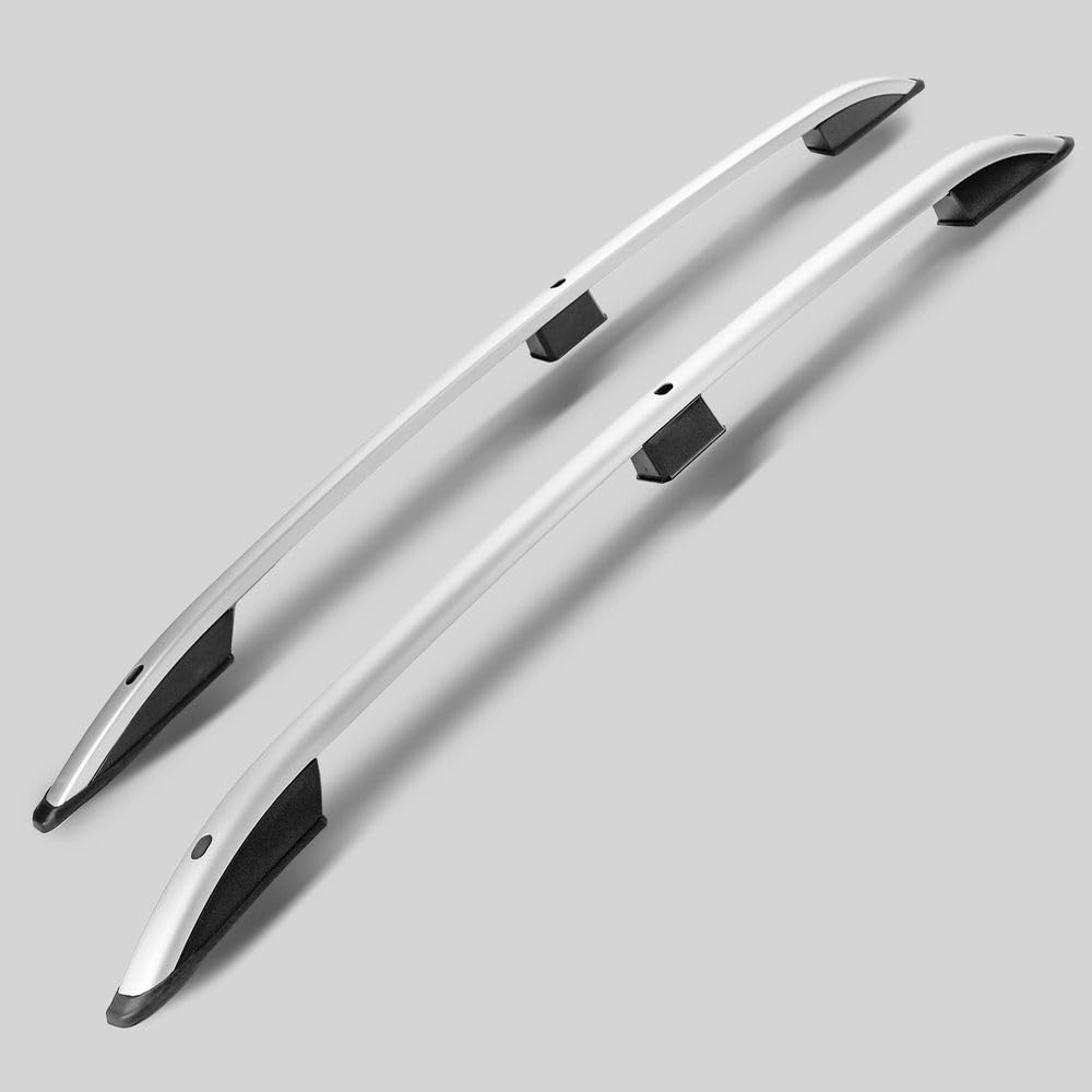 CHROMEMASTER | Barras Portaequipajes, Rieles de Techo Compatible con Caddy L1 | SWB Corto 2020+; Se Utilizan para el Montaje de Portaequipajes de Techo, Cajas de Techo o Portabicicletas; Aluminio