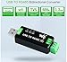 Industrial USB to RS485 Bidirectional Converter Onboard CH343G Chip, Multi-Protection Circuits 300bps-3Mbps Baudrate Support Linux,Android,Wince,Win10/8.1/8/7/XP, Up to 1.2km Transmission Distance