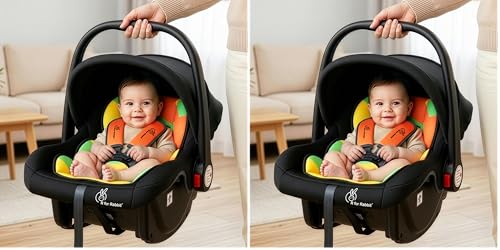 Image of R for Rabbit Picaboo Baby Carry Cot, 4 in 1 Multi Purpose Kids Carry Cot, Infant Car Seat, Rocker for Infant Babies of 0 to 15 Months & Weight Capacity Upto 13 Kgs(Colorful) (Pack of 2)