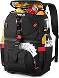 Cooler Backpack with 5 Ice Packs, 54 Cans Insulated Cooler Bag, Large Capacity Lunch Backpack with D