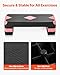VEVOR Aerobic Exercise Step Platform, 28-Inch Workout Aerobic Stepper, Height Adjustable Fitness Training Step Deck Trainer with 4 Risers, Non-Slip Surface Bench for Home Gym Cardio Strength, Red
